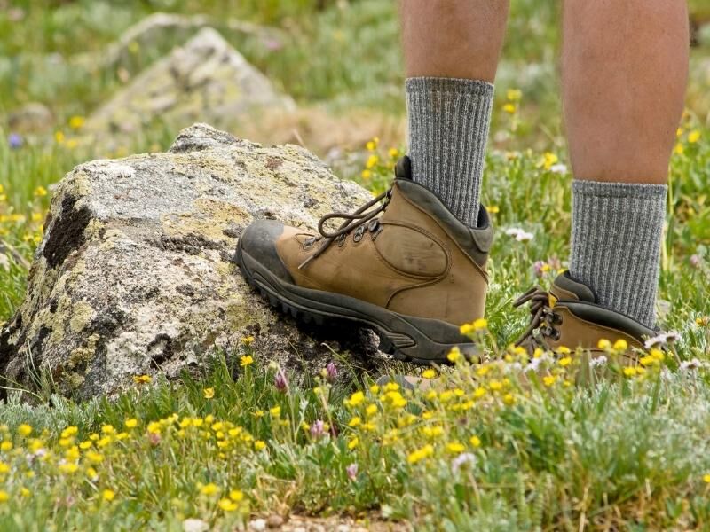 Chaussette de marche sale